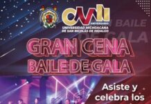 La gran celebración está por llegar, sé parte de la Cena de Gala de la Universidad Michoacana