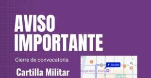 Hoy martes, último día para tramitar Cartilla Militar Clase 2006 y Remisos