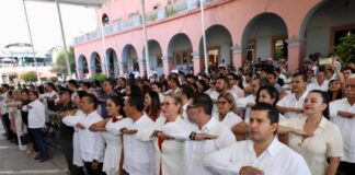 UMSNH hace honor a los “Sentimientos de la Nación” del Generalísimo Morelos; nicolaitas participan en el desfile de Apatzingán