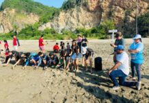 Estudiantes del Cecytem Caleta de Campos realizan liberación de tortugas en costas michoacanas