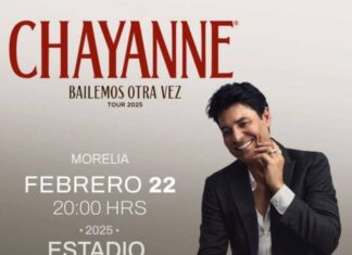 CHAYANNE LLEGARÁ GRATIS A MORELIA, EN FEBRERO DE 2025