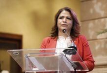 “Es tiempo de mujeres con una vida libre de violencia”, remarca Fabiola Alanís tras la instalación del Punto Naranja en el Congreso