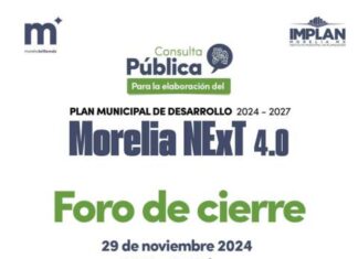 Gobierno de Morelia invita al Foro de Cierre del Plan Municipal de Desarrollo
