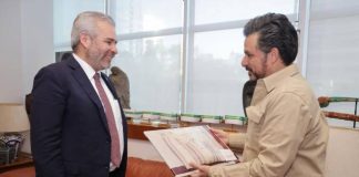 Bedolla y Zoé Robledo revisan acciones y proyectos del IMSS para Michoacán
