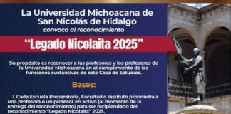 “Legado Nicolaita” reconoce a las y los docentes de la UMSNH; se invita a participar con propuestas