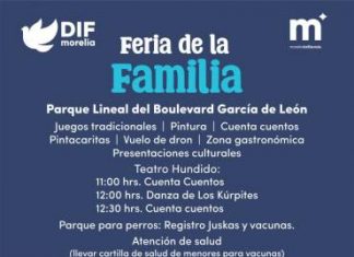 DIF Morelia invita a celebrar el Día de la Familia en el Parque Lineal del Boulevard