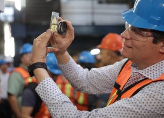 Visita Alfonso Martínez ingenio de azúcar en Santa Clara, Tocumbo