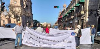 Este viernes, mega marcha de sindicatos de Michoacán