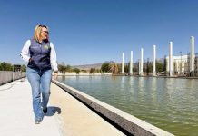 Yarabí Ávila realiza recorrido en construcción de alberca Olímpica de la UMSNH; avanzan los trabajos