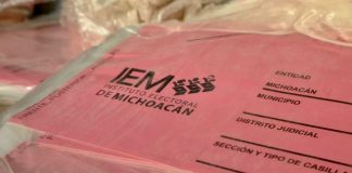Llega al Instituto Electoral de Michoacán el material electoral para la elección de personas juzgadoras