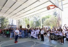 Regresa Yarabí Ávila a la preparatoria “Isaac Arriaga” y cumple con construcción de domo