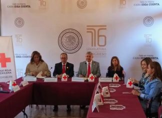 Recibe Cruz Roja, donativo del Congreso del Estado