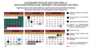 Publica SEP, calendario escolar 2025 – 2026; dará inicio el 1 de septiembr