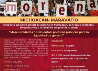 Convoca Morena Michoacán a taller sobre masculinidades no violentas