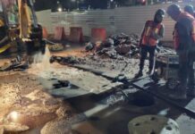 Repara OOAPAS afectación en línea de conducción en zona del Obelisco