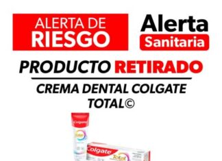 Cofepris emite aviso de riesgo del producto Colgate Total Prevención Activa CLEAN MINT
