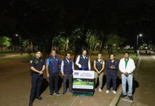 Brilla el bosque Cuauhtémoc con nueva iluminación; Alfonso realiza encendido