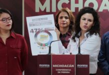 Morena ratificará triunfo en Michoacán en 2027, coinciden Fabiola Alanís y la presidenta del CEN Luisa María Alcalde