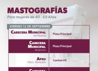 SSM anuncia mastrografías sin costo en 11 municipios de Michoacán