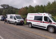 SSM atiende lesionados en accidente de autobús en carretera Zacapu-Quiroga
