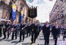 La fuerza de las y los nicolaitas se hizo presente en el desfile cívico con motivo del 215 aniversario del inicio de la Independencia de México
