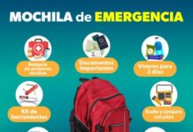 Participa en el Simulacro Nacional, prepara tu mochila de emergencia: SSM