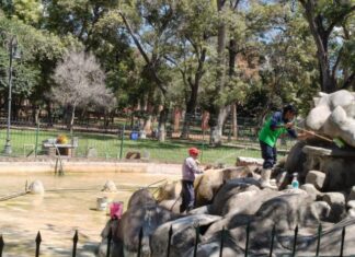 Gobierno de Morelia realiza limpieza de la Fuente de ‘Los Patos’