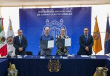 UMSNH impulsa una política de vinculación, cooperación y proyección global; Yarabí Ávila signa carta intención con AOMA