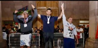 Celebra Alfonso Martínez medalla de oro de elemento de Policía Morelia, en Juegos Latinoamericanos de Policías y Bomberos