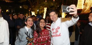 Alfonso Martínez hace brillar Morelia con Encendido Navideño ‘Luces por la Paz’