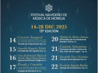 ANUNCIAN XIII FESTIVAL NAVIDEÑO DE MÚSICA DE MORELIA