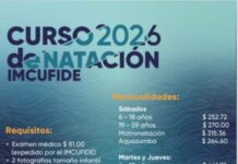 Imcufide invita a inscribirse en sus Cursos de Natación 2026