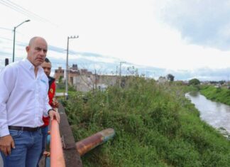 Adolfo Torres supervisa limpieza de ríos y drenes para prevenir inundaciones en Morelia