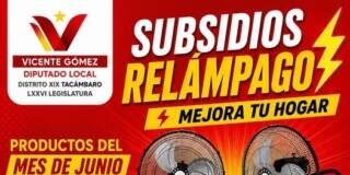 Lanza Vicente Gómez programa para subsidio de ventiladores