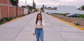 La transformación llega a Valle Verde con la rehabilitación y pavimentación de la calle 5 de Febrero: Mónica Valdez