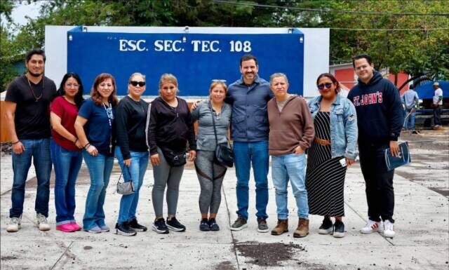Gobierno de Morelia construye techumbre en Escuela Secundaria Técnica 108