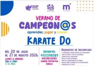 Imcufide Morelia invita a participar en los cursos de “Verano de Campeon@s 2026”