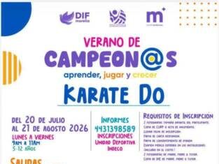 Imcufide Morelia invita a participar en los cursos de “Verano de Campeon@s 2026”