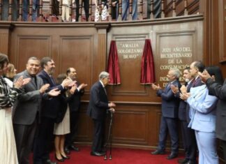 Reconoce Congreso local trayectoria de Amalia Solórzano con letras doradas en recinto legislativo