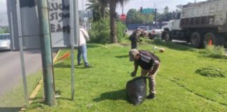 Gobierno de Morelia realiza labores de limpieza y mantenimiento en Libramiento Sur