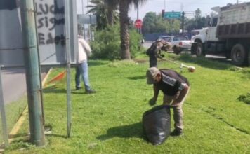 Gobierno de Morelia realiza labores de limpieza y mantenimiento en Libramiento Sur