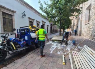 Gobierno de Morelia da mantenimiento a Andador El Nigromante