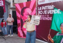 Gladyz Butanda defiende la soberanía nacional desde las calles de Morelia