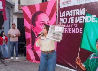 Gladyz Butanda defiende la soberanía nacional desde las calles de Morelia