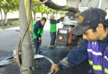 Gobierno de Morelia da mantenimiento al Periférico en zona de Terminal de Autobuses