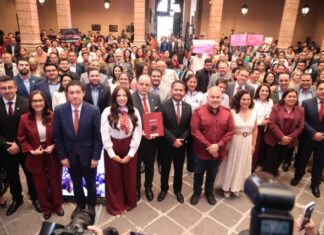 GP de Morena ha convertido demandas sociales del pueblo en derechos: Bugarini al presentar Segundo Informe Legislativo de la fracción