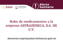 Cofepris emite alerta sanitaria por robo del medicamento dapagliflozina