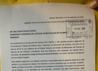 Torres Piña presenta renuncia a la Fiscalía, cierra gestión con avances en investigación y atención a víctimas