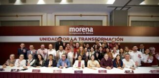 Jesús Mora fortalece coordinación con Ariadna Montiel y dirigencias estatales de Morena