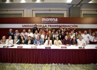 Jesús Mora fortalece coordinación con Ariadna Montiel y dirigencias estatales de Morena